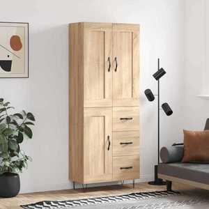 vidaXL Dulap înalt, stejar sonoma, 69, 5x34x180 cm, lemn compozit imagine