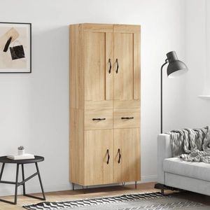 vidaXL Dulap înalt, stejar sonoma, 69, 5x34x180 cm, lemn compozit imagine
