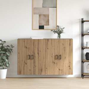 vidaXL Dulap montat pe perete 2 pcs Stejar Artizanal 69, 5 x 34 x 90 cm imagine