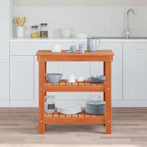 vidaXL Banc de lucru Maroniu cerat 78, 5 x 50 x 80 cm Lemn de pin masiv imagine
