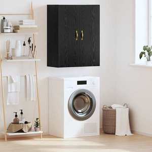 vidaXL Dulap de perete Stejar Negru 69, 5 x 34 x 90 cm Lemn compozit imagine