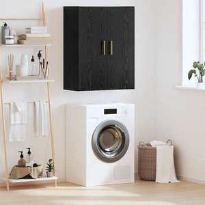 vidaXL Dulap de perete Stejar Negru 69, 5 x 34 x 90 cm Lemn compozit imagine