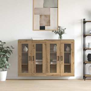 vidaXL Mobilier cu Montaj pe Perete 2 pcs stejar artizanal imagine