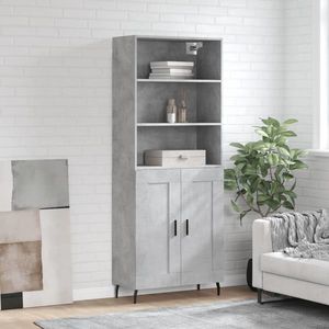 vidaXL Dulap înalt, gri beton, 69, 5x34x180, lemn compozit imagine