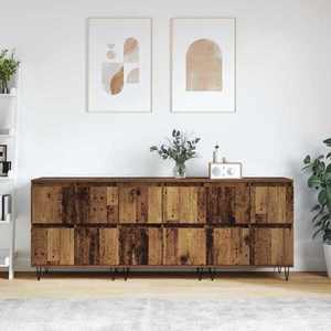 vidaXL Bufeturi 3 pcs Lemn vechi imagine
