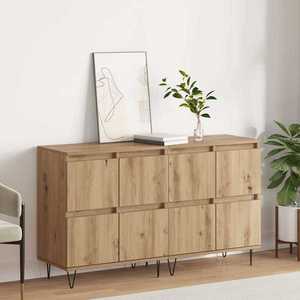 vidaXL Bufeturi 2 pcs stejar artizanal imagine