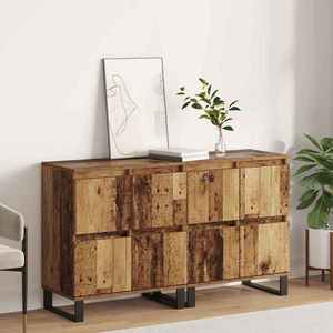 vidaXL Bufet 2 pcs Lemn vechi 60 x 35 x 70 cm imagine