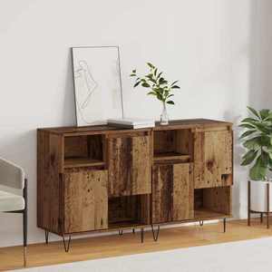 vidaXL Bufet 2 pcs Lemn vechi 60 x 35 x 70 cm imagine