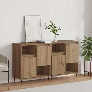 vidaXL Bufeturi 2 pcs stejar artizanal imagine