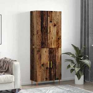 vidaXL Bufet Pe perete Lemn vechi 69, 5 x 34 x 180 cm Lemn compozit imagine