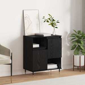 vidaXL Bufet Stejar Negru 60 x 35 x 70 cm imagine
