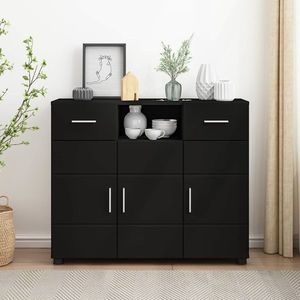 vidaXL Dulap din Lemn Negru 88, 5 x 30, 5 x 73 cm Lemn compozit imagine