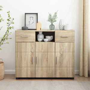 vidaXL Dulap din Lemn Stejar Sonoma 88, 5 x 30, 5 x 73 cm Lemn compozit imagine