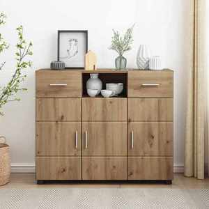 vidaXL Dulap din Lemn cu sertar Stejar Artizanal 88, 5 x 30, 5 x 73 cm imagine