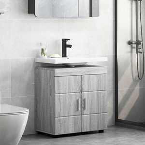 vidaXL Set dulap baie TULUM Gri Sonoma 60 x 34 x 63 cm Lemn compozit imagine