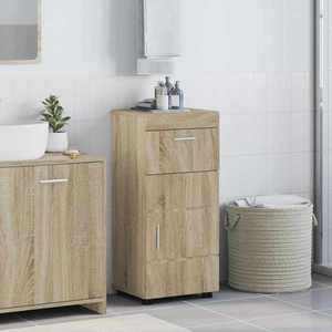 vidaXL Set dulap baie cu sertar TULUM Stejar Sonoma 37 x 31, 5 x 82 cm imagine