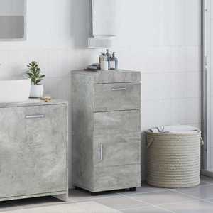 vidaXL Set dulap baie cu sertar TULUM Gri din beton 37 x 31, 5 x 82 cm imagine