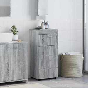 vidaXL Set dulap baie TULUM Gri Sonoma 37 x 31, 5 x 82 cm Lemn compozit imagine