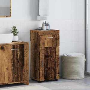 vidaXL Set dulap baie TULUM Lemn vechi 37 x 31, 5 x 82 cm Lemn compozit imagine
