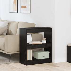 vidaXL Dulap pentru cărți Stejar Negru 60 x 30 x 72 cm Lemn compozit imagine