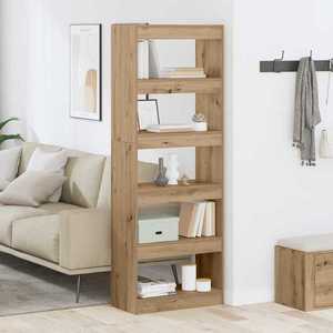 vidaXL Dulap pentru cărți stejar artizanal 60 x 30 x 166 cm imagine