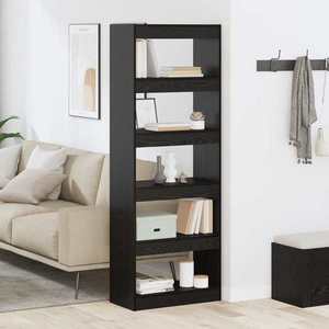 vidaXL Dulap pentru cărți Stejar negru 60 x 30 x 166 cm Lemn compozit imagine