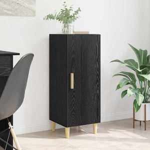 vidaXL Bufet Pe perete Stejar Negru 34, 5 x 34 x 90 cm Lemn compozit imagine