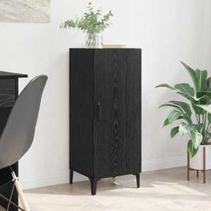 vidaXL Bufet Pe perete Stejar Negru 34, 5 x 34 x 90 cm Lemn compozit imagine