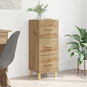 vidaXL Bufet stejar artizanal 34.5 x 34 x 90 cm Lemn compozit imagine