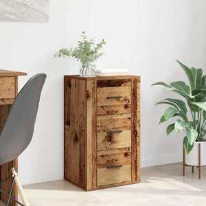 vidaXL Bufet cu sertar Lemn vechi 40 x 33 x 70 cm Lemn compozit imagine