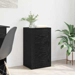 vidaXL Bufet cu sertar Stejar Negru 40 x 33 x 70 cm Lemn compozit imagine
