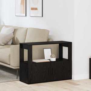 vidaXL Bufet Stejar negru 80 x 30 x 60 cm Lemn compozit imagine
