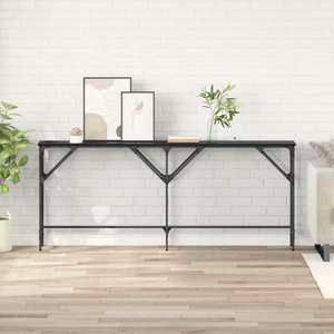 vidaXL Masă de consolă Stejar Negru 180 x 30 x 75 cm Lemn compozit imagine