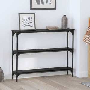 vidaXL Masă de consolă Stejar negru 100 x 22, 5 x 75 cm Lemn compozit imagine