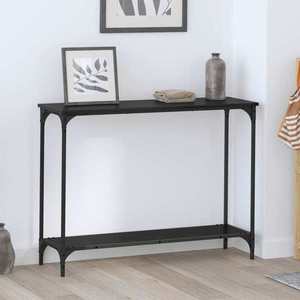 vidaXL Masă de consolă Stejar negru 101 x 30.5 x 75 cm Lemn compozit imagine