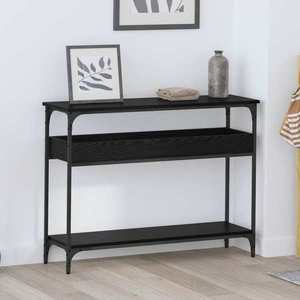 vidaXL Masă de consolă Stejar negru 100 x 29 x 75 cm Lemn compozit imagine