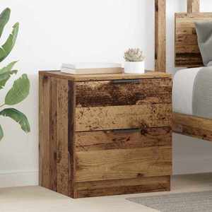 vidaXL Dulap de noapte 2 pcs Lemn vechi 45 x 39 x 50 cm Lemn compozit imagine