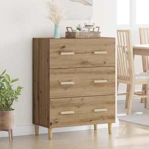 vidaXL Bufet Stejar Artizanal 69, 5 x 34 x 90 cm Lemn compozit imagine