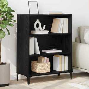 vidaXL Bufet Stejar Negru 69, 5 x 32, 5 x 90 cm Lemn compozit imagine