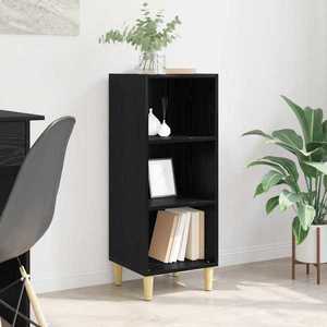vidaXL Bufet Stejar Negru 34, 5 x 32, 5 x 90 cm Lemn compozit imagine