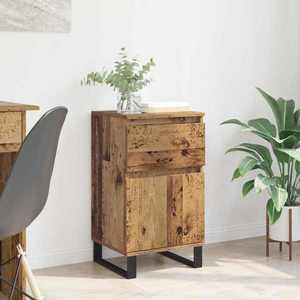 vidaXL Bufet cu sertar Lemn vechi 35 x 40 x 70 cm Lemn compozit imagine