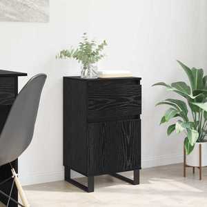vidaXL Bufet cu sertar Stejar negru 35 x 40 x 70 cm Lemn compozit imagine