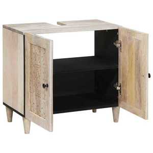 vidaXL Dulap de Baie Pe perete cu depozitare Alb 62 x 33 x 58 cm imagine