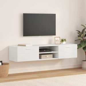 vidaXL Dulap din Lemn cu sertar Alb 150 x 39 x 30 cm Lemn compozit imagine