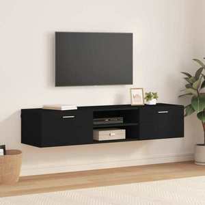 vidaXL Dulap din Lemn cu sertar Negru 150 x 39 x 30 cm Lemn compozit imagine