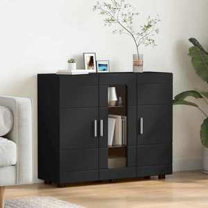 vidaXL Dulap din Lemn Negru 88, 5 x 30, 5 x 73 cm Lemn compozit imagine