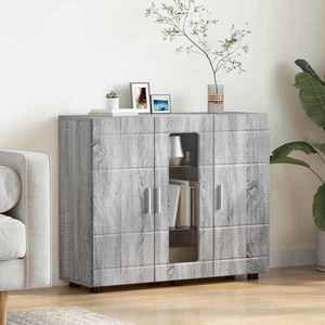 vidaXL Dulap din Lemn Gri Sonoma 88, 5 x 30, 5 x 73 cm Lemn compozit imagine
