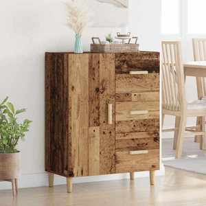 vidaXL Bufet cu sertar Lemn vechi 34 x 69.5 x 90 cm Lemn compozit imagine