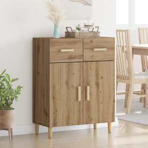 vidaXL Bufet stejar artizanal 34 x 69.5 x 89 cm Lemn compozit imagine