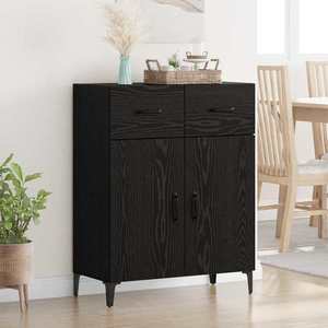 vidaXL Bufet cu sertar Stejar Negru 69, 5 x 34 x 90 cm Lemn compozit imagine